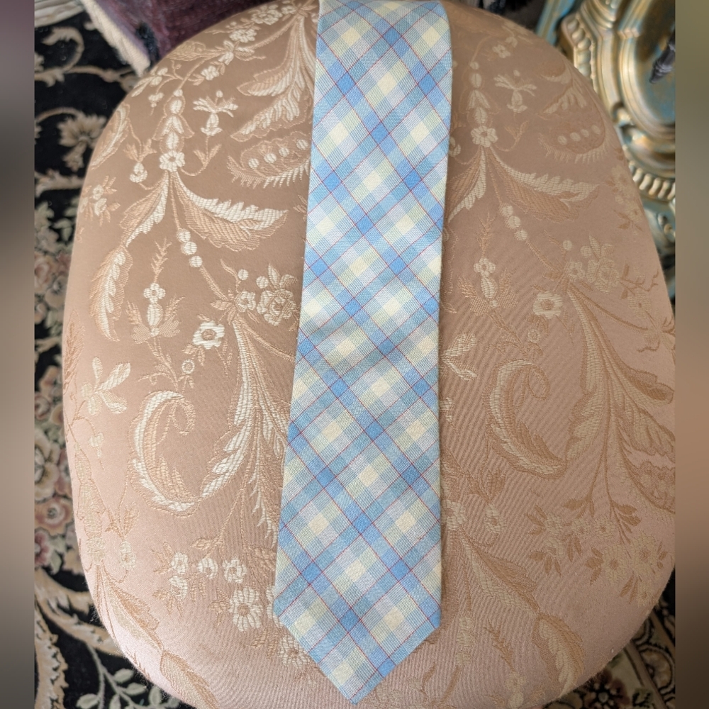 Pen West Portland Oregon Pendleton Men's Blue Plaid Tie
